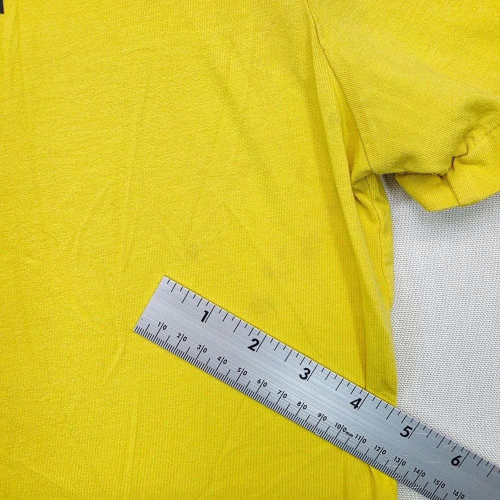 Polo Ralph Lauren Mens T-Shirt Large Yellow Graphic Logo Short Sleeve Cotton